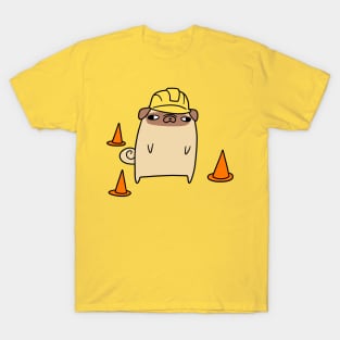 Road Worker Pug T-Shirt